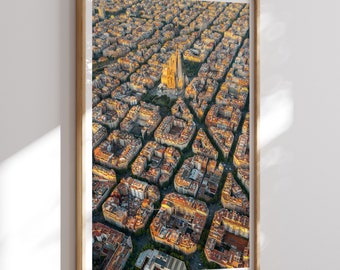 Barcelona Travel Print No 3, Barcelona Wall Art, Barcelona Poster, Spanje, afdrukbare stadsposter, digitale download, Barcelona foto