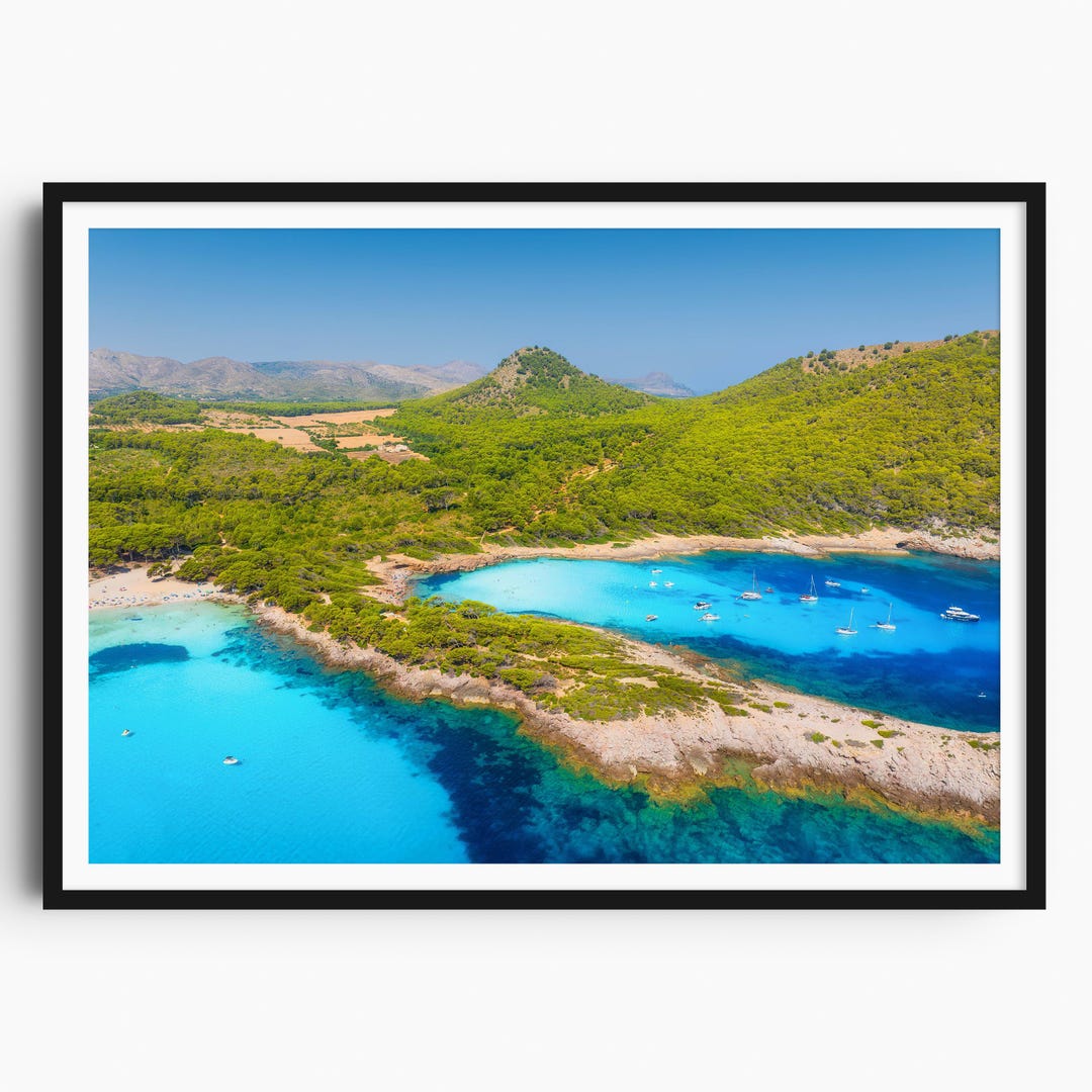 Mayorca Print Mallorca Photo Print, Mallorca Aerial Art, Mallorca Wall Art, Spain ...