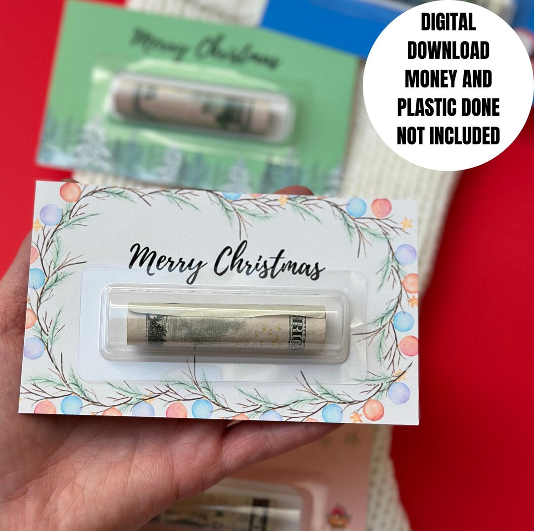 Printable Christmas Money Card for the Holidays Digital Download Gift ...