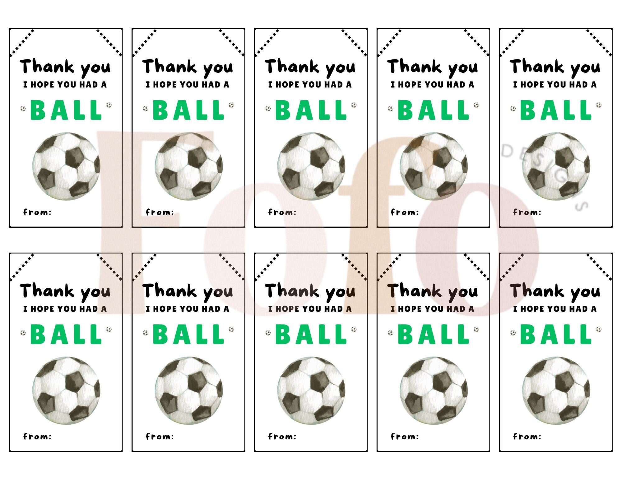 Printable Soccer Party Tags for Birthday Soccer Events Goodie Bag Tags ...