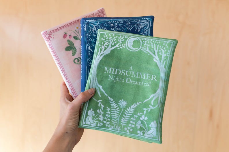 Baby Crinkle Book- MIDSUMMER NIGHT'S DREAMFEED Classic Books Baby Shower Gift image 5