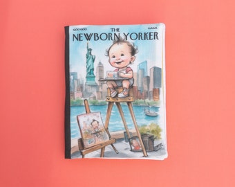 Baby Crinkle Book- Newborn Yorker Magazine Parody Baby Shower Gift ARTIST BABY