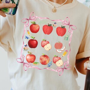 Comfort Colors Teacher Shirt: Back to School Bow Tee