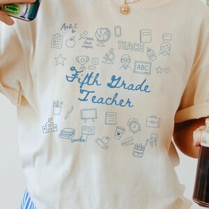 Inspirational Fifth Grade Teacher Shirt: Comfort Colors Book Lover Tee