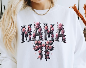 Spooky Mama Halloween Sweatshirt: Gothic Fall Mom Comfort