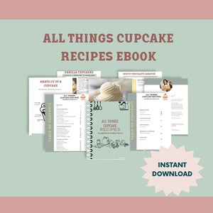 Cupcake Recipes, Buttercream Recipes, All Recipes, Baking Recipes, Cake Recipes, Printable Recipe, Home Baking, Digital Download, PDF Recipe