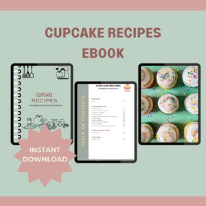 Cupcake Recipes Only PDF,Gourmet Cupcakes,Easy Dessert Recipes, Cake Recipes,Vanilla Cupcake, Baking Recipes, Simple Recipes,Chocolate Cake