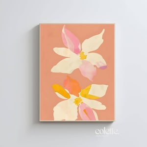 Orange Blumenmalerei Blumenbild zum selbst ausdrucken Blumenbild Blumenbild Blumenbild Blumenbild moderne Kunst Stillleben 066