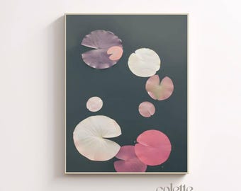 Water lily collage Printable abstract floral posters 197