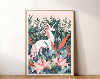 Unicorn Painting:  Fantasy Art Print (Digital Download) 184