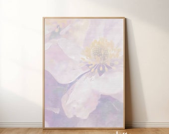 Dipinto su tela fiore rosa Fiore stampabile dettaglio arte da parete Poster floreali astratti viola Fiore viola arredamento soggiorno fiore morbido 100