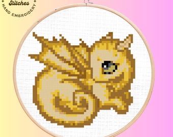 Andarna Dragon Cross Stitch Pattern PDF | Iron Flame Inspired Embroidery | Fourth Wing Fan Art