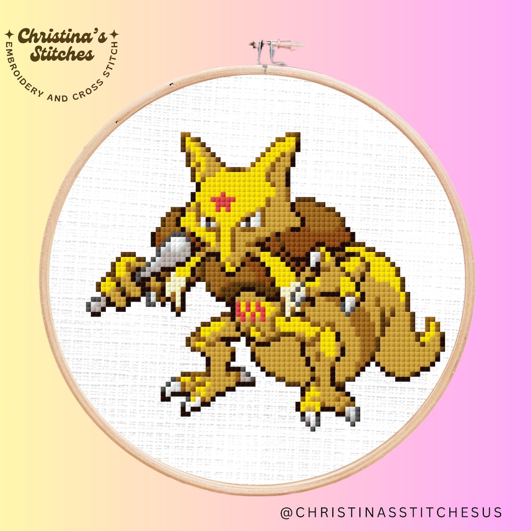 Kadabra Cross Stitch Pattern | Psychic Pokémon Embroidery | Gamer