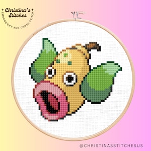 Weepinbell Cross Stitch Pattern: Retro Gaming Embroidery (PDF Pattern)