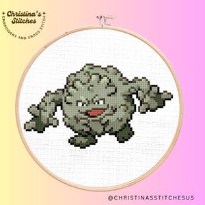 Graveler Cross Stitch Pattern: Pixel Art Embroidery (Digital Download)