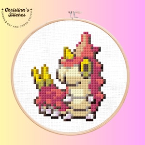Wurmple Cross Stitch Pattern – Cute Pixel Art Embroidery – Instant PDF Download