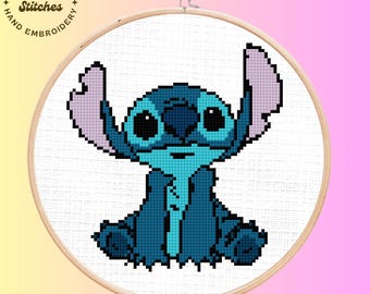 Experiment 626 Cross Stitch Pattern: Instant PDF Download | Disney&#39;s Stitch Embroidery Design