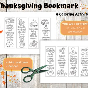 Thanksgiving Bible Verse Bookmarks, Printable Fall Coloring Activity ...