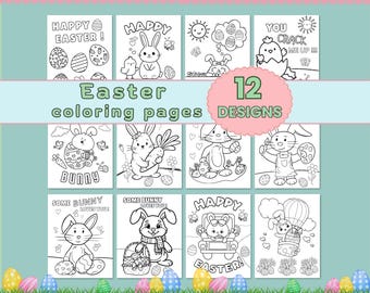 Easter Bunny coloring pages for kids of all ages; Printable; classroom bulletin boards;