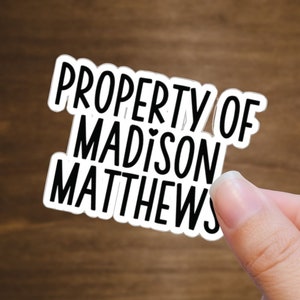 Custom Kindle Sticker, Personalized Name Bookish Kiss-Cut Stickers, Property of Kindle Sticker, Phone Sticker, Book Lovers Stickers