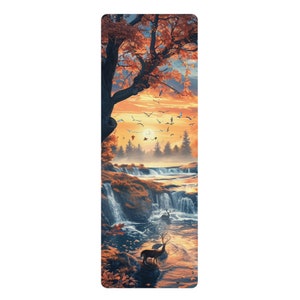 Sunset design Yoga Mat, Nature Yoga mat,  Yoga Mat Colorful Yoga Mat Spiritual Yoga Mat Rubber Yoga Mat Pilates Mat Mystical Yoga Mat Yoga