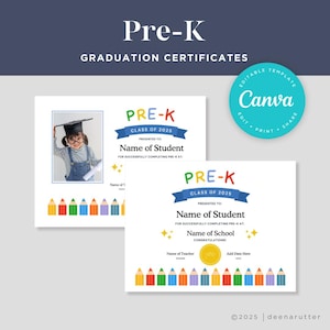 Modello di certificato di laurea pre-K / Diploma di laurea modificabile