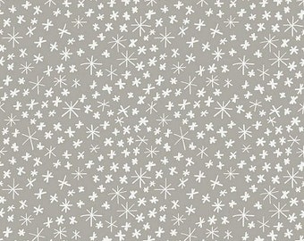 FLANNEL Nice Ice Baby Gray Snowflake - F12574 Riley Blake Designs, FLANNEL Cotton Fabric