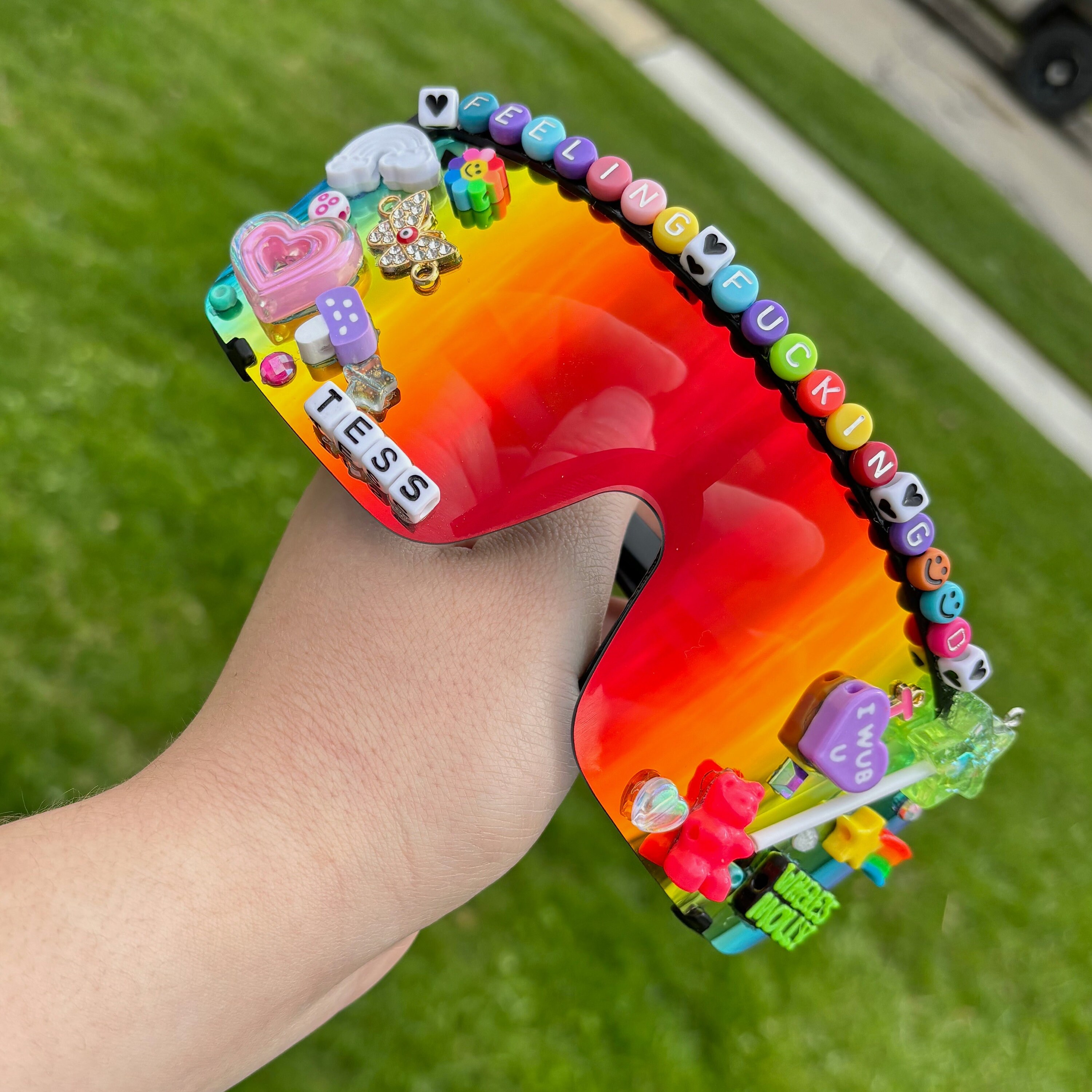 Rhinestone Rave Kandi Goggles, Bedazzled, EDC Wear, EDM Festival Accessories Kandi Goggles - Etsy main image 3