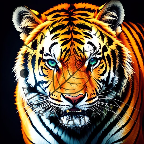 Powerful Roar: Tiger Wildlife Print for Bold Statements