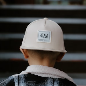 Kids Cream Field Trip Hat for Camping Big Bro Birthday Boy Flat Brim Neutral Hat