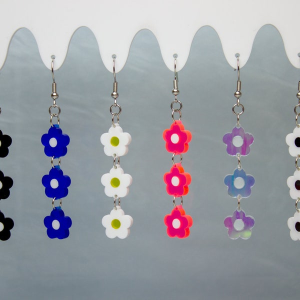 Multi-color Daisy Chain Earrings