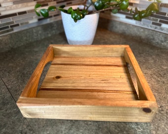 Surprise gift, wood tray,