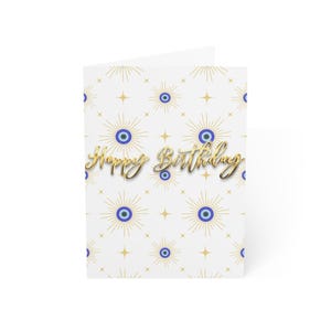 Set di eleganti biglietti d'auguri di compleanno con busta, biglietto d'auguri elegante, biglietto d'auguri con malocchio, occasioni speciali, biglietto verticale 5x7