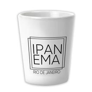 Ipanema Keramisch Borrelglas Cadeau Vierkant Souvenir Reizen Strand Rio de Janeiro Brazilië