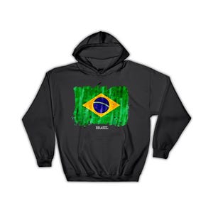 Brazil Flag Hoodie Gift Country Name Original