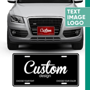 Personalized License Car Plate Tag, Custom Plate, Car Tags, Customized My Logo Aluminum Car Plate, Business Gift, Name Printed Vanity Plate