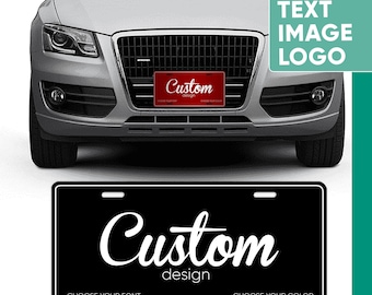 Placa de matrícula de aluminio personalizada para coche, logotipo personalizado