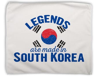 Legends are Made in South Korea Rally Towel Microfiber Gift Flag Korean Expat Country