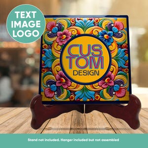 Personalized Ceramic 4"x4" Tile Customized Decorative Photo Pet Memorial Gift, Housewarming Your Photo Tile Family Couple Wall Hanging