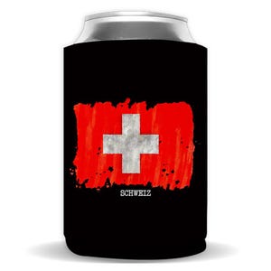 Switzerland Flag Regular Can Insulator Gift Country Name Original Extra