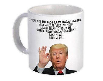 Great KRAV MAGA FIGHTER Gift Funny Trump Mug Krav Maga Birthday Christmas Sports