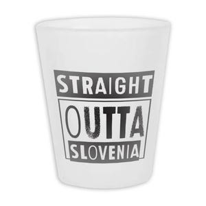Straight Outta Slovenië Gematteerde borrelglas Cadeau Land van expat Slowakije