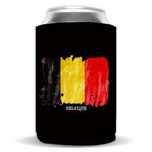 Belgium Flag Regular Can Insulator Gift Country Name Original Extra