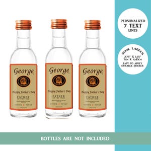 50 Personalized Label For 50ML Vodka Bottle Custom Bulk Birthday Bachelor Weddings Party Favor Big News Shower Pregnancy Dad Grandpa Sticker