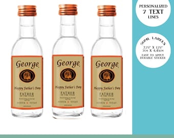 50 etichette personalizzate per bottiglie di vodka da 50 ml, adesivi personalizzati all'ingrosso per compleanni, addii al celibato, matrimoni, feste, grandi novità, doccia, gravidanza, papà, nonno
