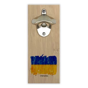 Ukraine Flag Wall Magnetic Bottle Opener Gift Country Name Original