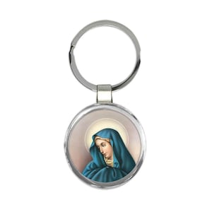 Muttergottes der Schmerzen Geschenk Runde Keychain Katholische Religiöse Jungfrau Heilige Maria