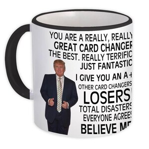 Card Changer Gift Funny Trump Mug Professions Birthday Christmas Jobs