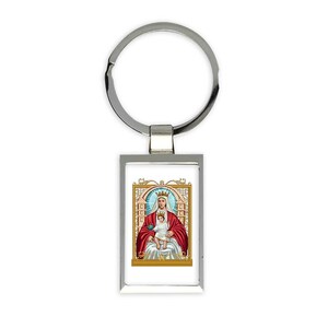 Unsere Dame von Coromoto Geschenk rechteckiger Schlüsselbund katholische Jungfrau Maria Baby Jesus religiöses Heiliges