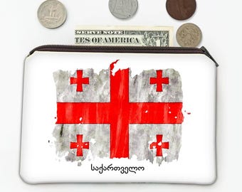 Georgia Flag Coin Purse Gift Country Name Original